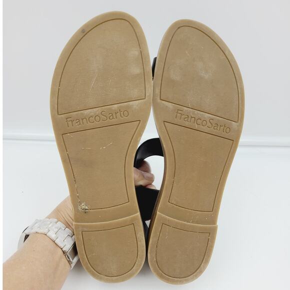 Franco Sarto Sandal, Black Leather 6.5 EUC - Picture 6 of 8